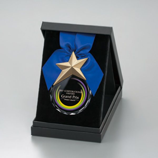 オリジナルデザイン】クリスタルメダル スター ZNA-9045｜デザイン料無料