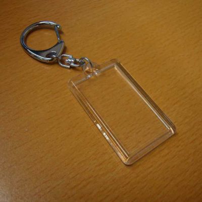 ★【ハメパチ】自分で作るオリジナル写真入りナスカンキーホルダー 手作りキット 長方形46x26 1個入　[D:N]