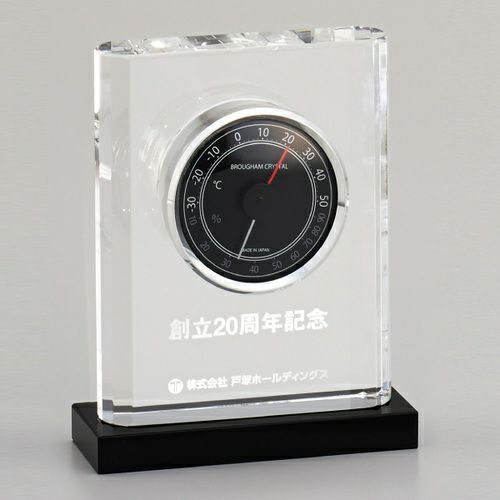 クリスタル温湿度計 W74-03 