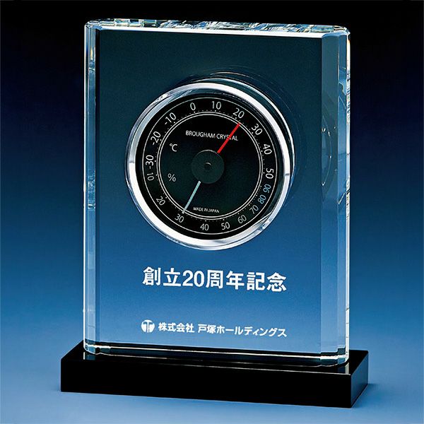 クリスタル温湿度計 W74-03 